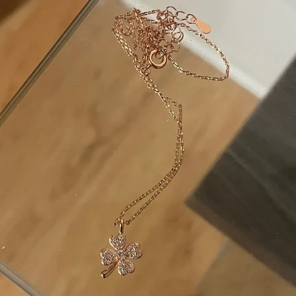 The Lucky Charm Pendant necklace in 18k rose gold over silver